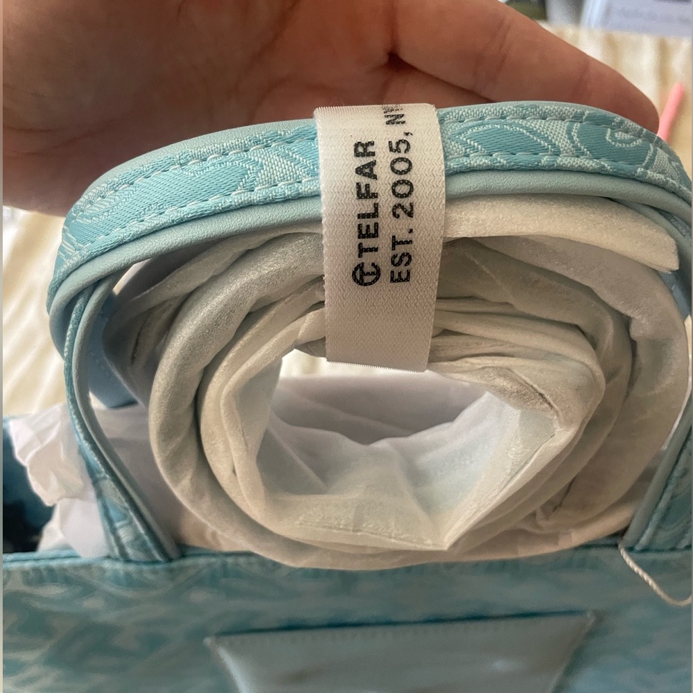 NWT TELFAR Jacquard Shopper - Medium - Pool Blue - Picture 3 of 7